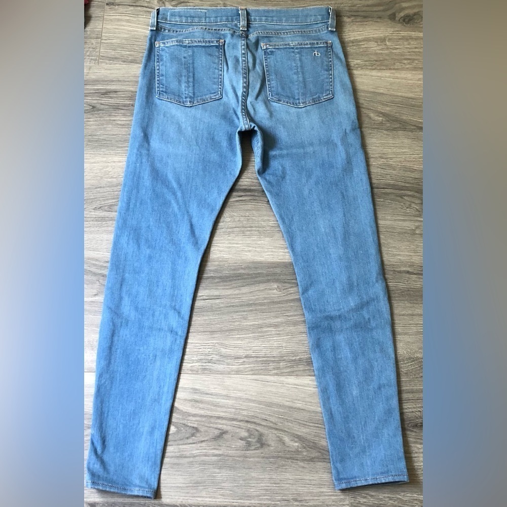 Rag & Bone High Rise Blue Jeans - Picture 6 of 10